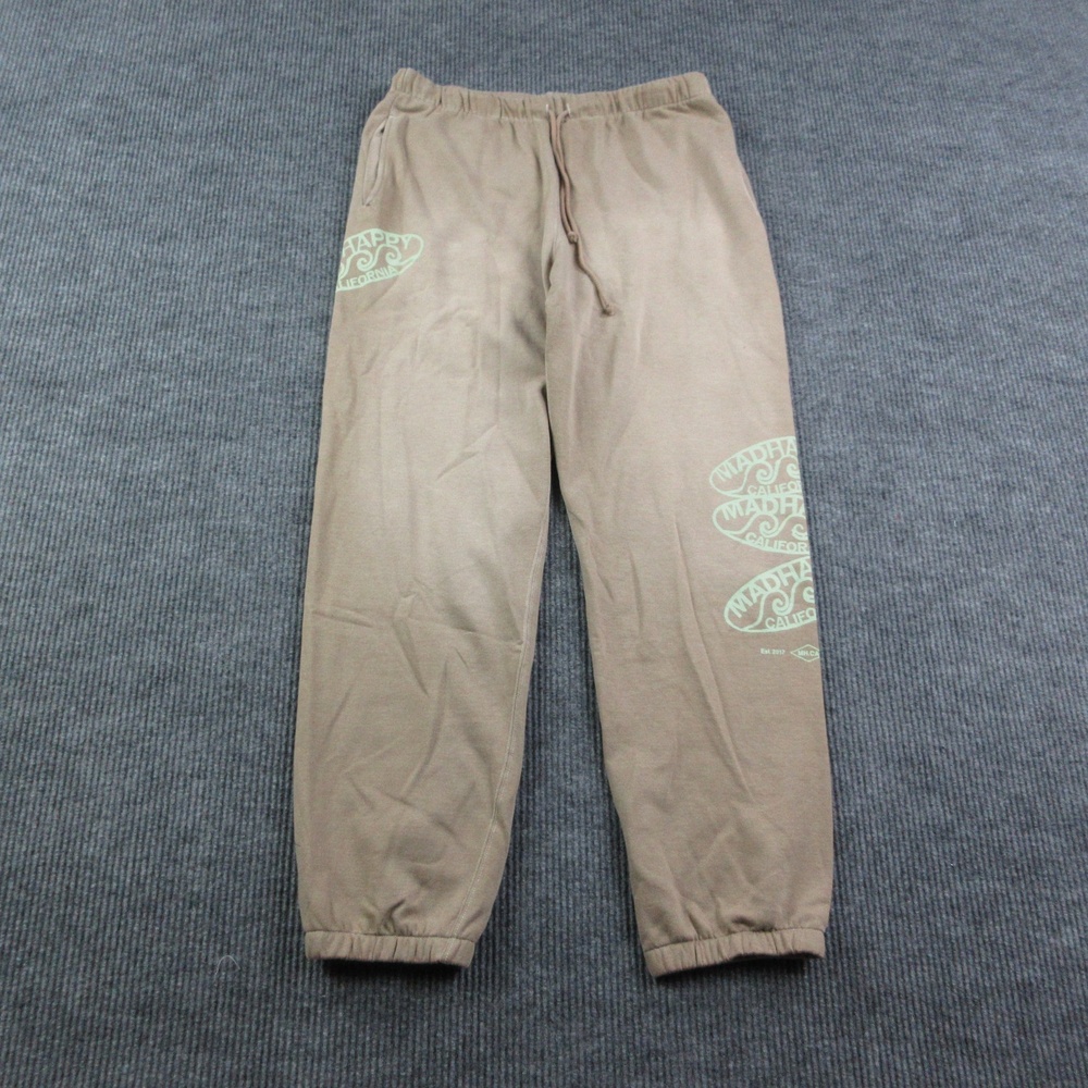 Madhappy Pants Mens XL Brown Sweatpant Relaxed Tapered Drawstring 35x34* NWT